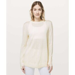 Lululemon Cashmere Knit Still At Ease Pullover Sweater Light Long Oversized Crew